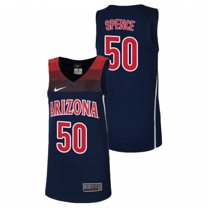 Youth Arizona Wildcats College Basketball Navy Alec Spence Replica Jersey