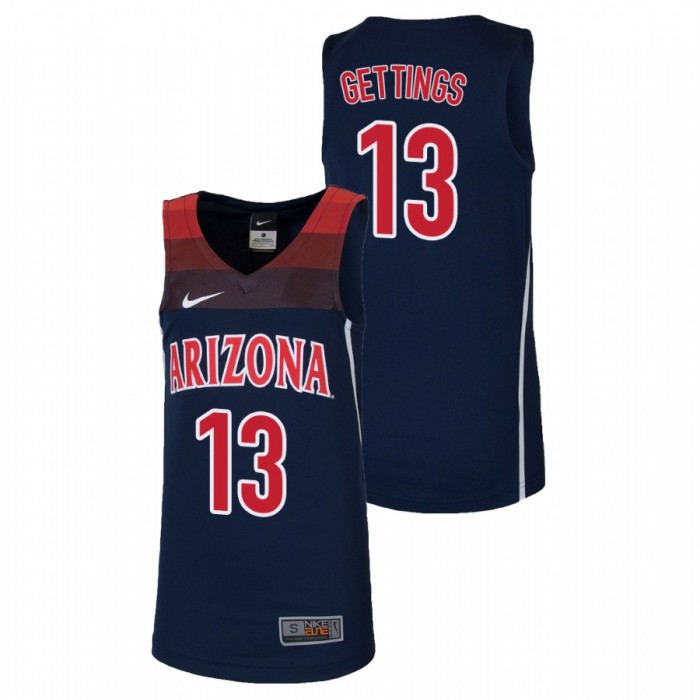 Youth Arizona Wildcats College Basketball Navy Stone Gettings Replica Jersey