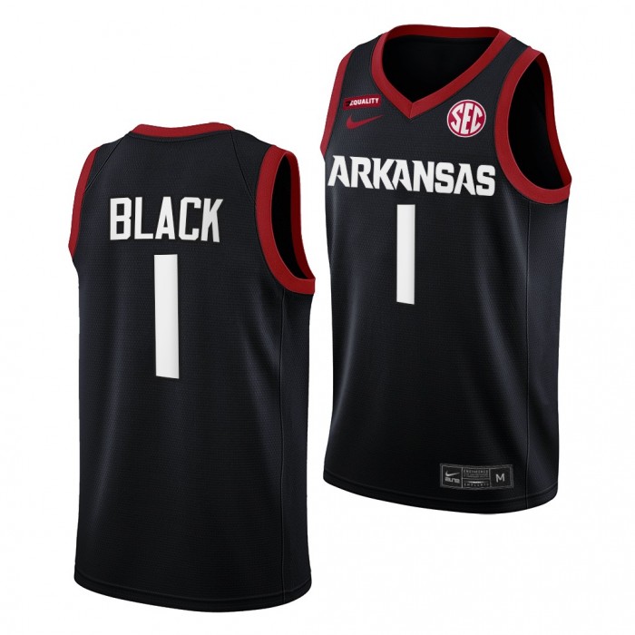 Anthony Black #1 Arkansas Razorbacks College Basketball Jersey Black