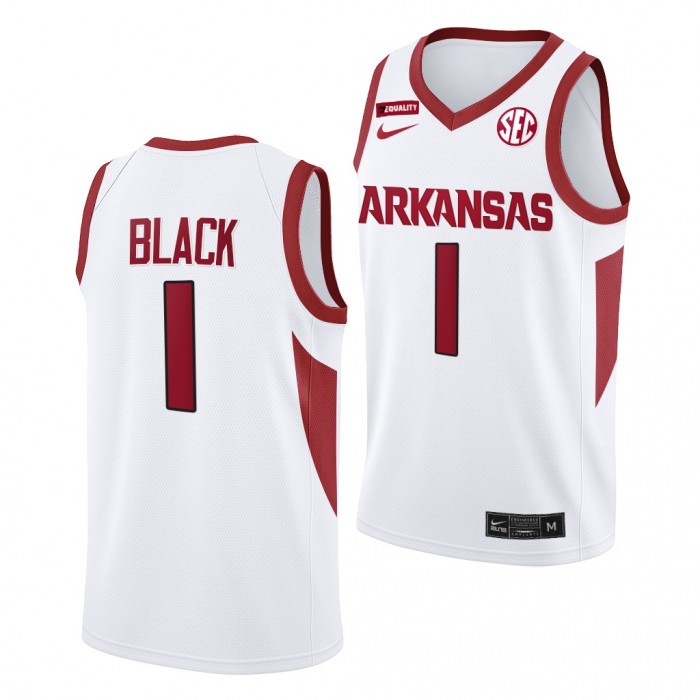 Anthony Black #1 Arkansas Razorbacks College Basketball Jersey White