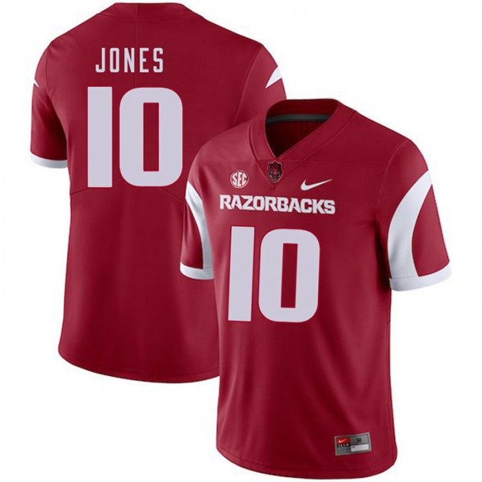 Arkansas Razorbacks Football Cardinal College Jordan Jones 2018 Game Jersey