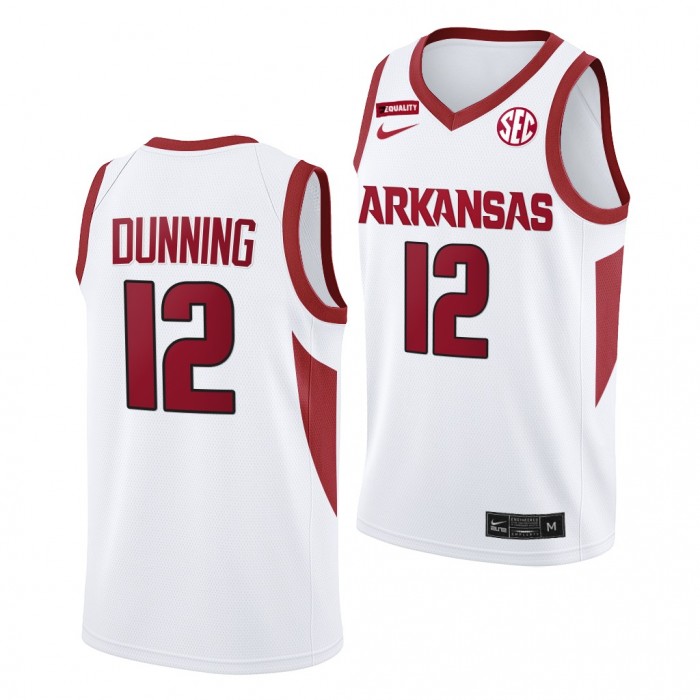 Barry Dunning Arkansas Razorbacks 2022-23 College Basketball Jersey-White
