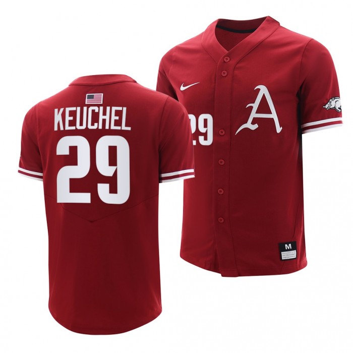 Dallas Keuchel Arkansas Razorbacks #29 Cardinal College Baseball Replica Jersey