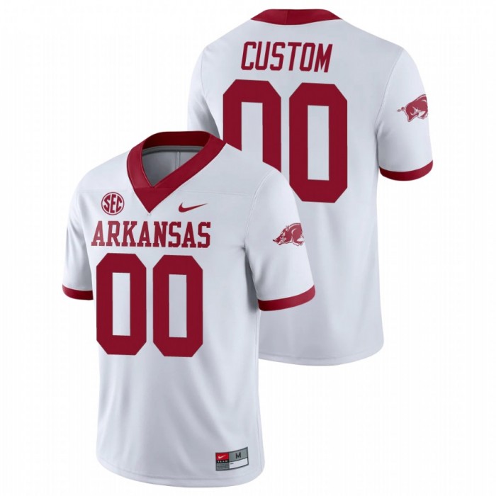 Arkansas Razorbacks Custom College Football Alternate Game Jersey For Men White