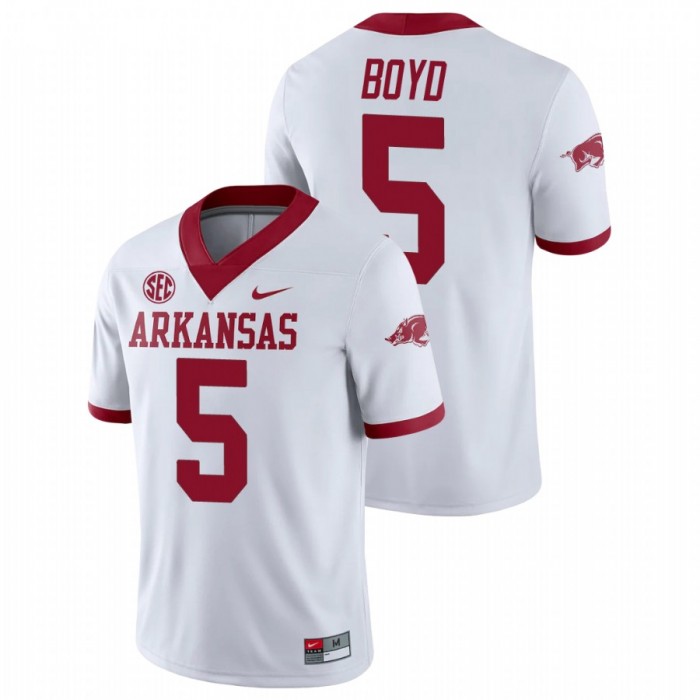 Arkansas Razorbacks Rakeem Boyd College Football Alternate Game Jersey For Men White