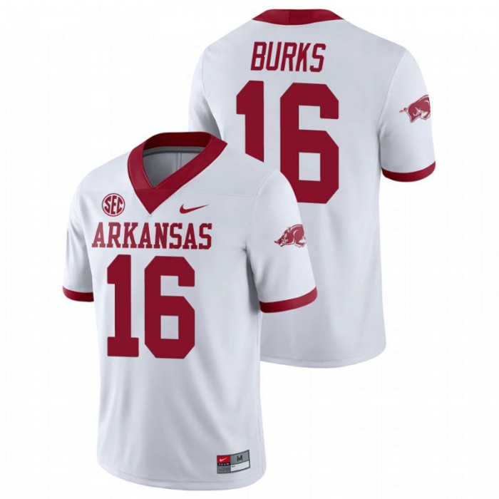 Arkansas Razorbacks Treylon Burks College Football Alternate Game Jersey For Men White