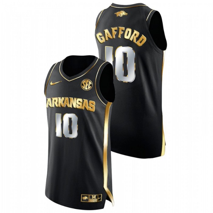 Arkansas Razorbacks Golden Edition Daniel Gafford College Basketball Jersey Black Men