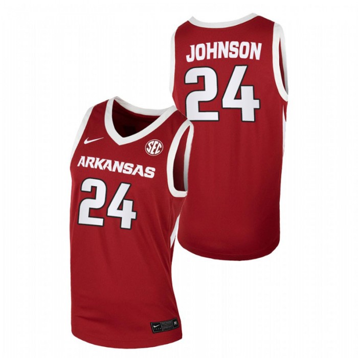 Arkansas Razorbacks Joe Johnson Jersey Away Cardinal College Basketball Men