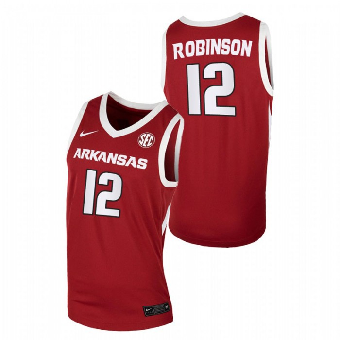 Arkansas Razorbacks Khalen Robinson Jersey Away Cardinal College Basketball Men