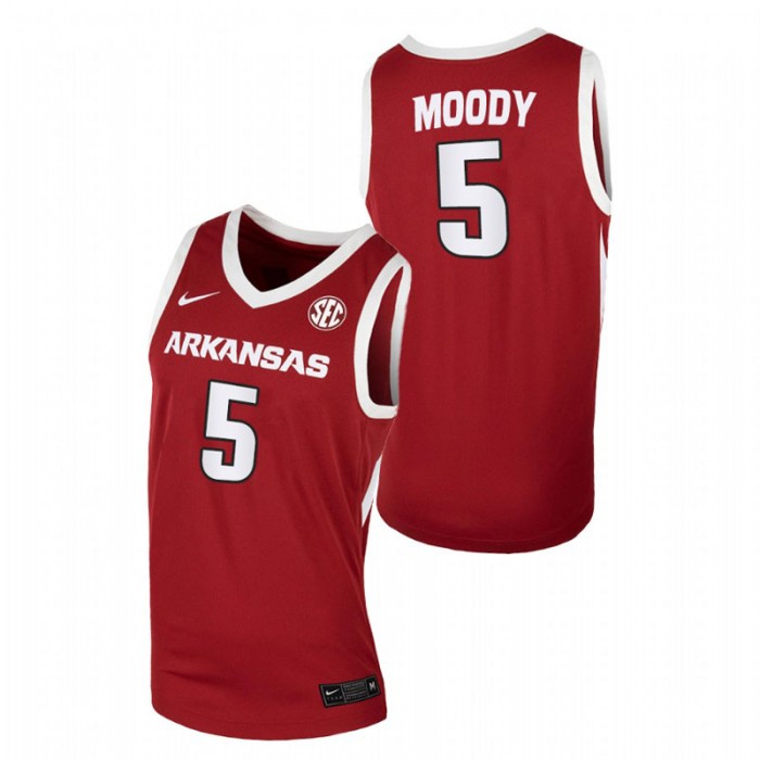 Arkansas Razorbacks Moses Moody Jersey Away Cardinal College Basketball Men