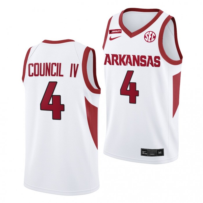 Ricky Council IV Arkansas Razorbacks 2022-23 College Basketball Jersey-White