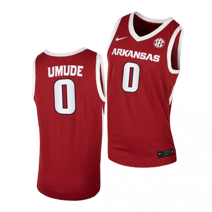 Stanley Umude Arkansas Razorbacks College Basketball 2022 Jersey Red