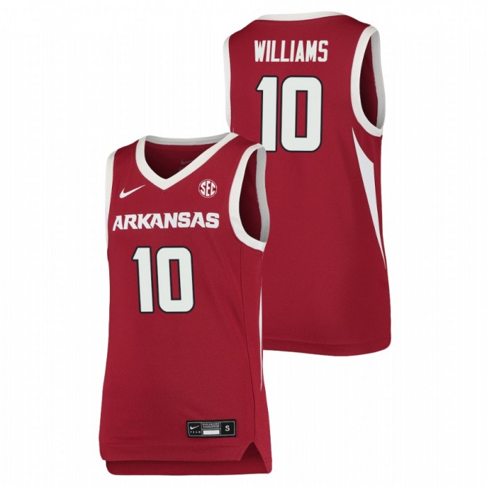 Arkansas Razorbacks Jaylin Williams Jersey Team Cardinal Basketball Youth
