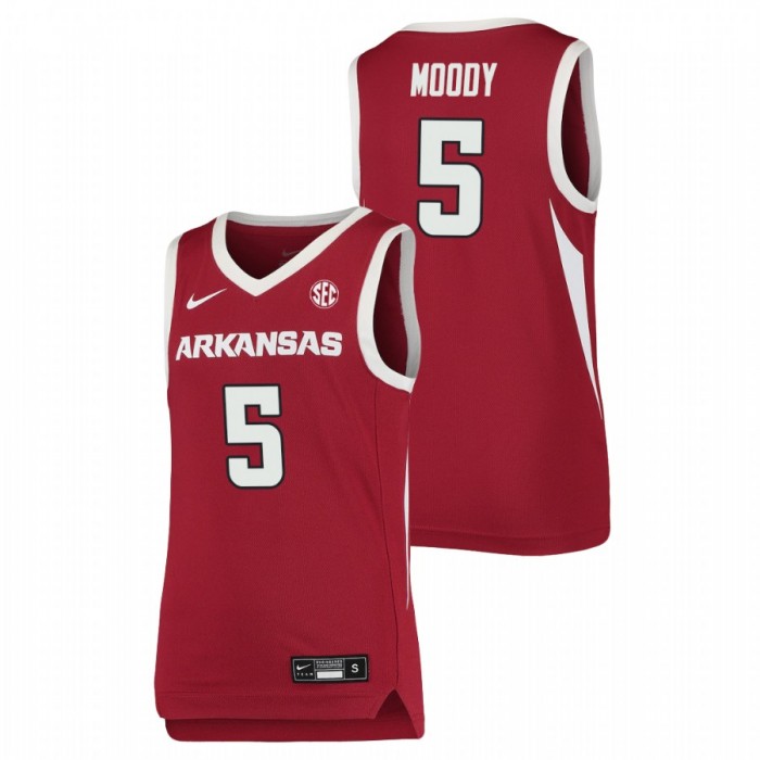 Arkansas Razorbacks Moses Moody Jersey Team Cardinal Basketball Youth