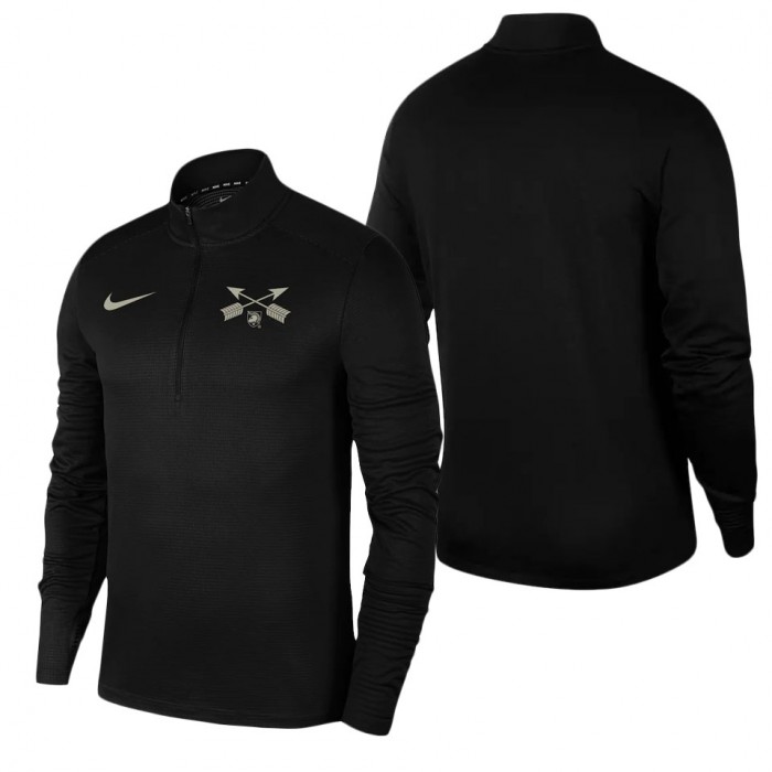Army Black Knights Rivalry Pacer Quarter-Zip Pullover Jacket Black