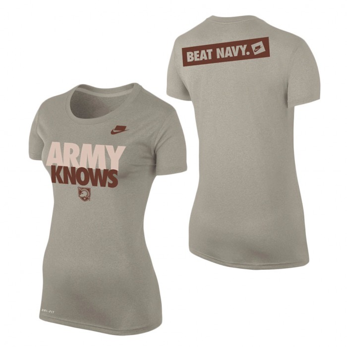 Army Black Knights Women's Rivalry Army Knows T-Shirt Light Brown