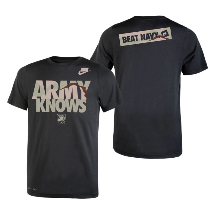 Army Black Knights Youth Rivalry Army Knows T-Shirt Black