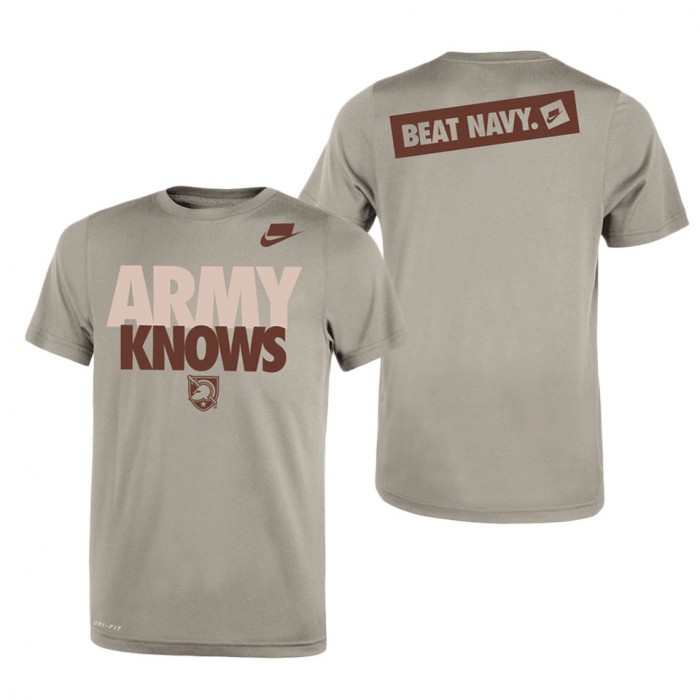 Army Black Knights Youth Rivalry Army Knows T-Shirt Light Brown