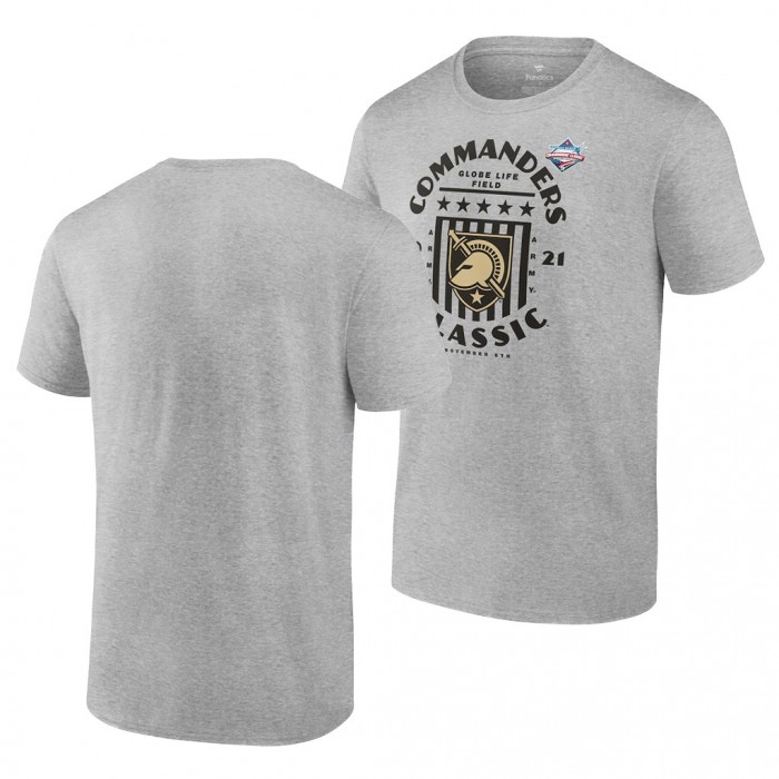 Army Black Knights Heathered Gray 2021 Commanders Classic T-Shirt