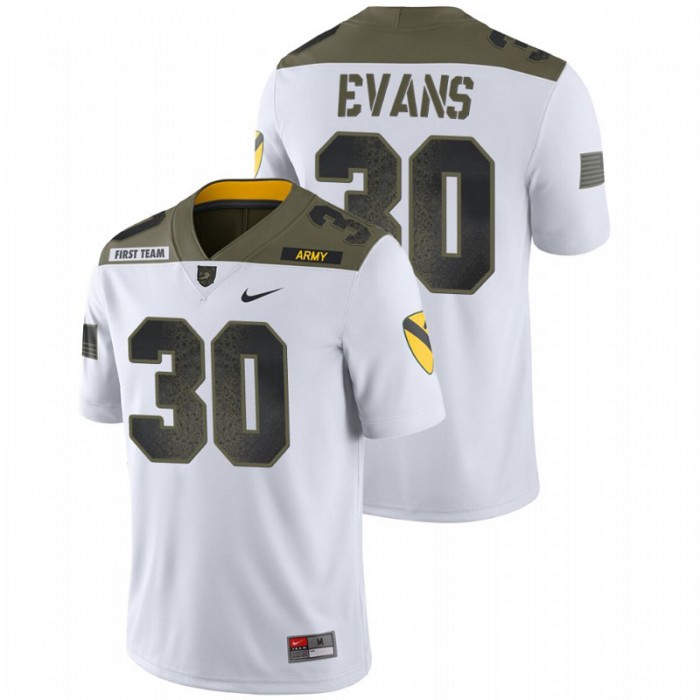 Ton Evans For Men Army Black Knights White 1st Cavalry Division Limited Edition Jersey