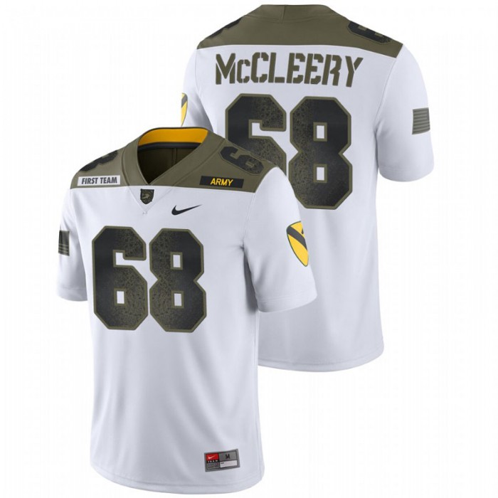 Luke McCleery For Men Army Black Knights White 1st Cavalry Division Limited Edition Jersey