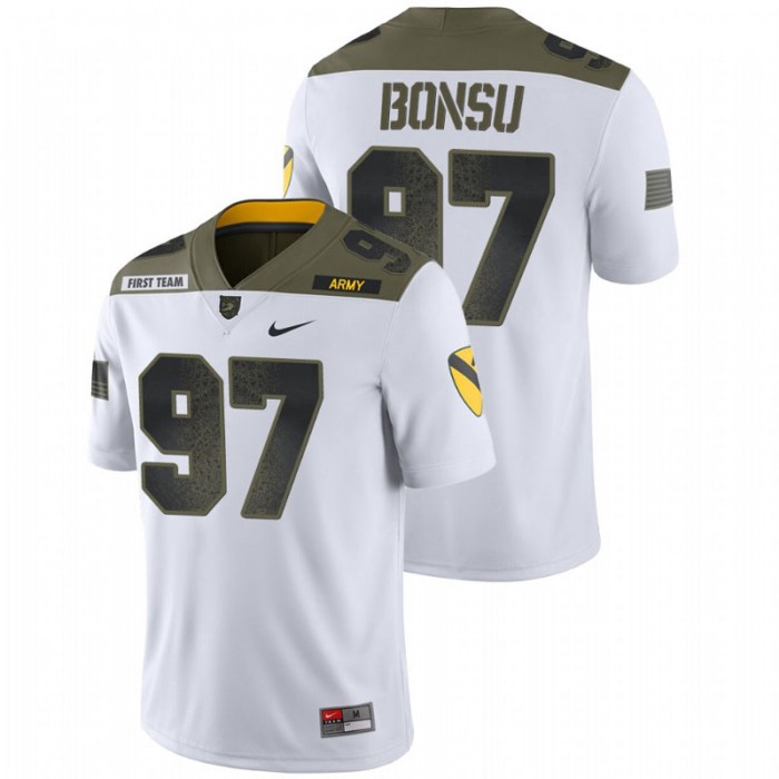 Kwabena Bonsu For Men Army Black Knights White 1st Cavalry Division Limited Edition Jersey