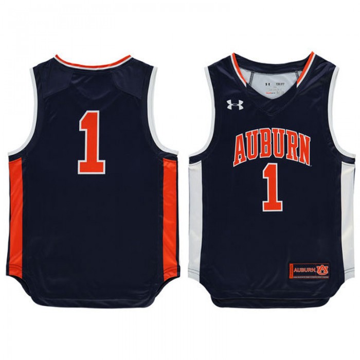 Auburn Tigers #1 Navy Basketball Youth Jersey