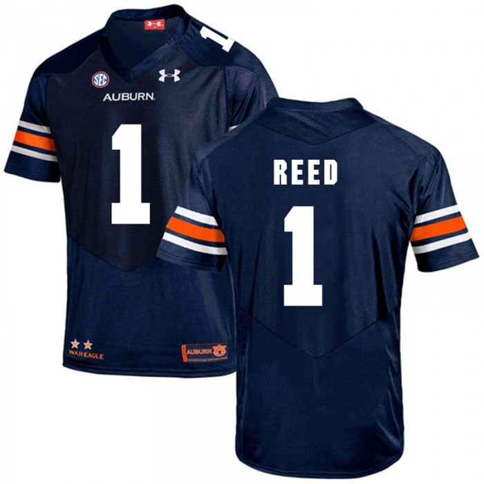 Auburn Tigers #1 Navy Trovon Reed College Football Jersey