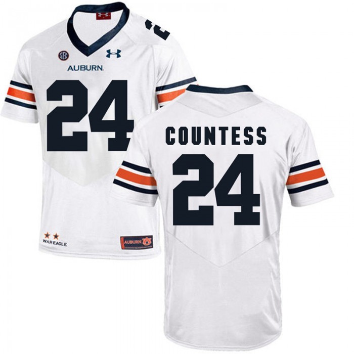 Auburn Tigers #24 White Blake Countess College Football Jersey