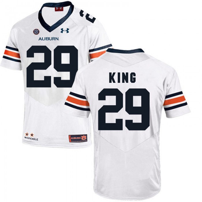 Auburn Tigers #29 White Brandon King College Football Jersey