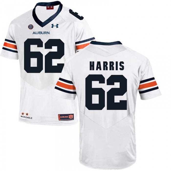 Auburn Tigers #62 White Josh Harris College Football Jersey