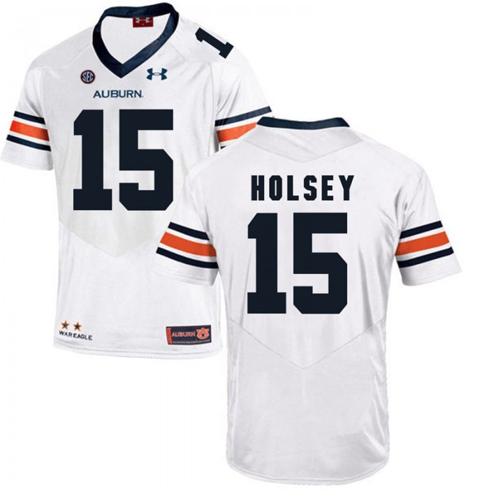 Auburn Tigers #15 White Joshua Holsey College Football Jersey