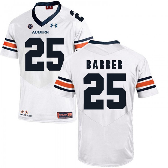Auburn Tigers #25 White Peyton Barber College Football Jersey