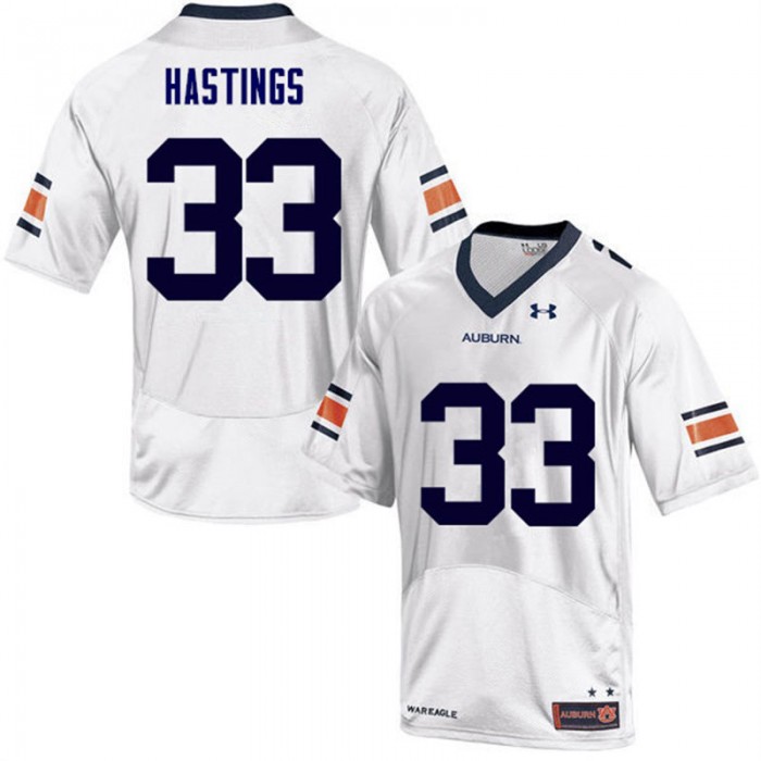 Auburn Tigers Will Hastings White College Football Jersey