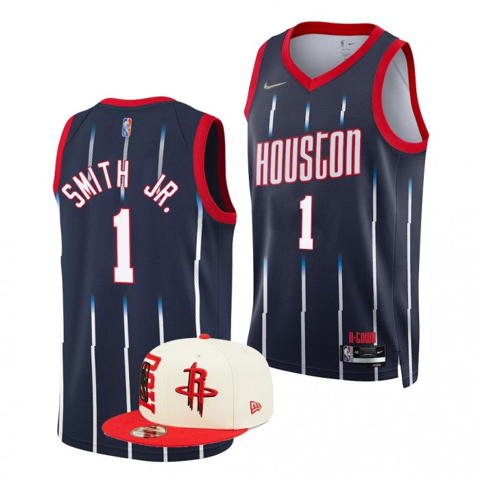 Houston Rockets Jabari Smith Jr. 2022 NBA Draft Navy City Edition Jersey Auburn Tigers