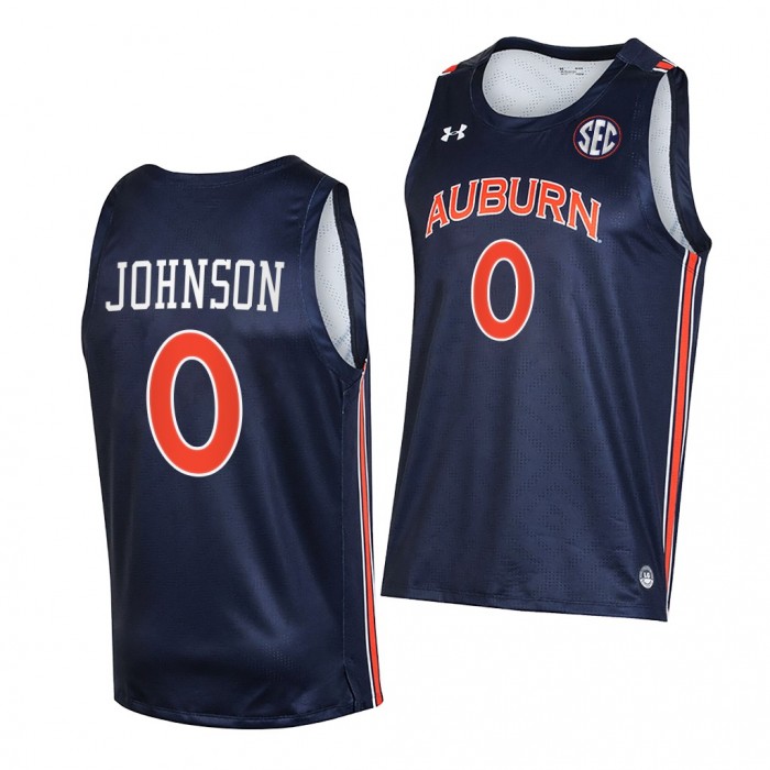 K.D. Johnson Jersey Auburn Tigers 2021-22 College Basketball Jersey-Navy