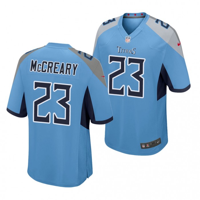 Roger McCreary Tennessee Titans 2022 NFL Draft Blue Men Game Jersey Auburn Tigers