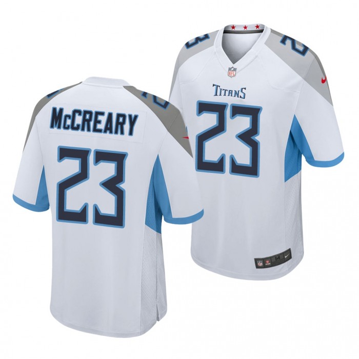 Roger McCreary Tennessee Titans 2022 NFL Draft White Men Game Jersey Auburn Tigers