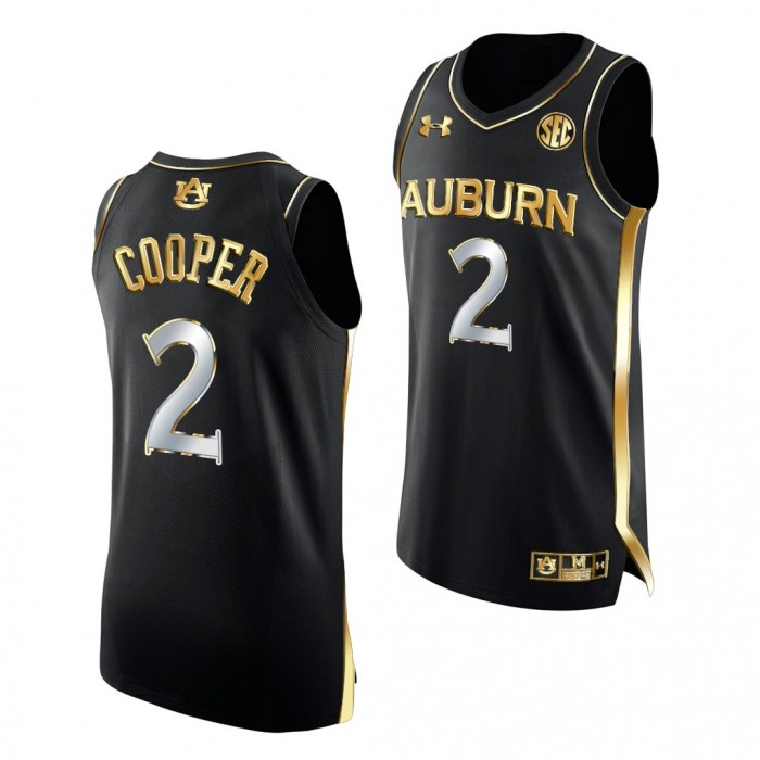Auburn Tigers Sharife Cooper #2 Black Golden Edition Uniform Alumni Basketball Jersey
