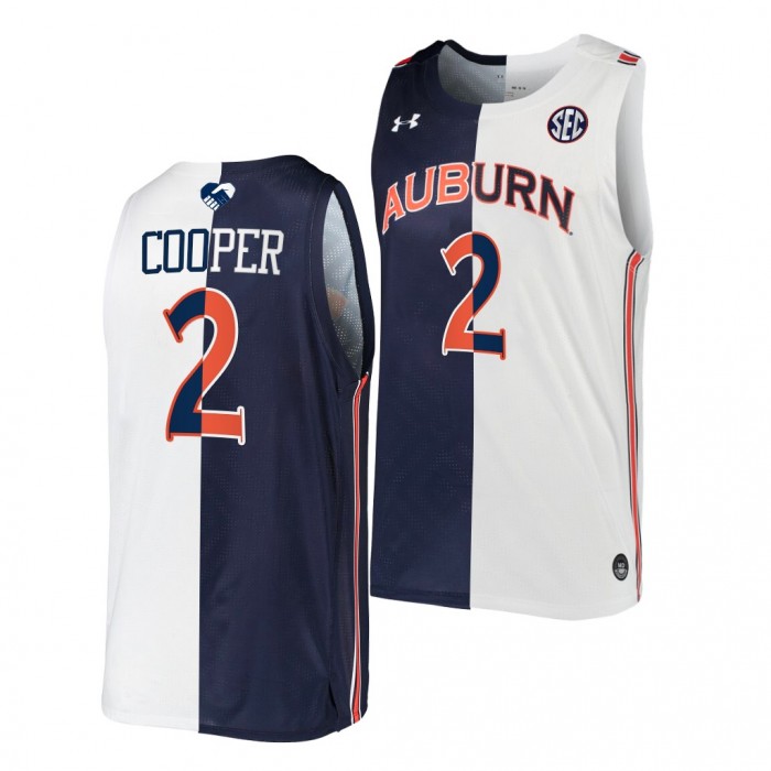 Sharife Cooper 2 Auburn Tigers Split Edition Jersey Navy White Alumni Basketball