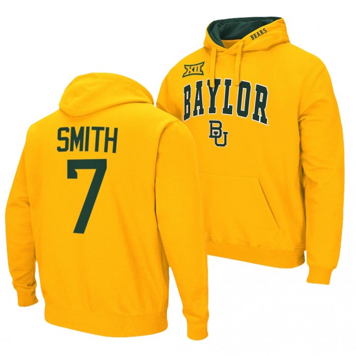 Abram Smith Baylor Bears Colosseum Arch Logo Gold Men Midweight Hoodie