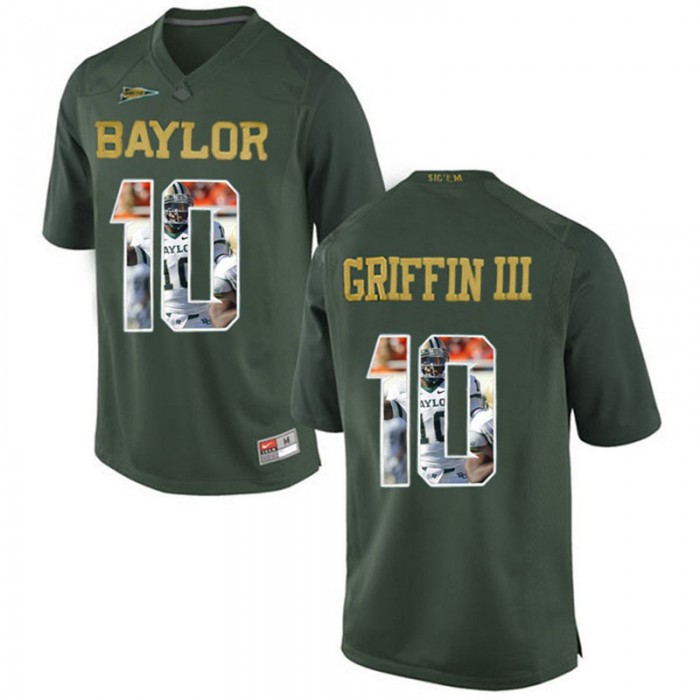 Baylor Bears Rebort Griffin III Green NCAA Football Premier Jersey Printing Player Portrait