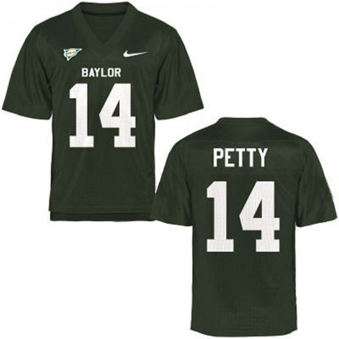 Baylor Bears #14 Bryce Petty Green Football For Men Jersey