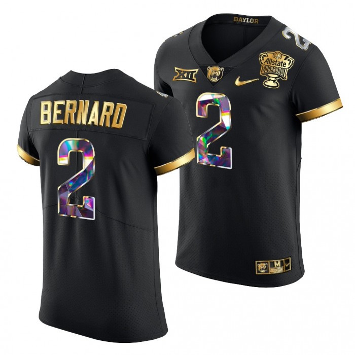 Baylor Bears Terrel Bernard Golden Diamond Edition Jersey Black 2021-22 College Football Jersey