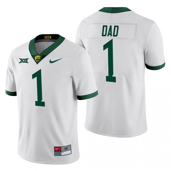 2022 Fathers Day Gift Baylor Bears Greatest Dad Jersey White