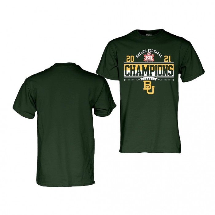 Baylor Bears 2021 Big 12 Football Conference Champions Locker Room T-Shirt Green Men