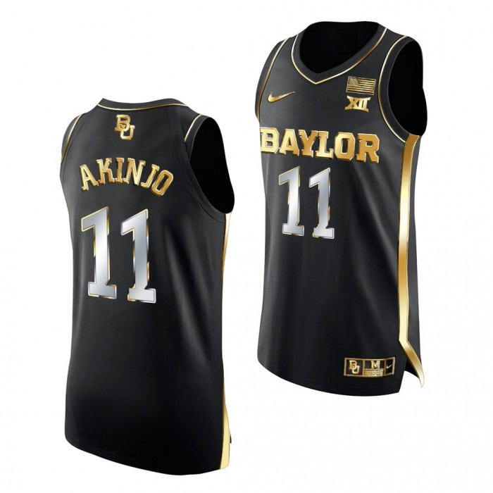 James Akinjo Jersey Baylor Bears 2021-22 Golden Edition Authentic Basketball Jersey-Black