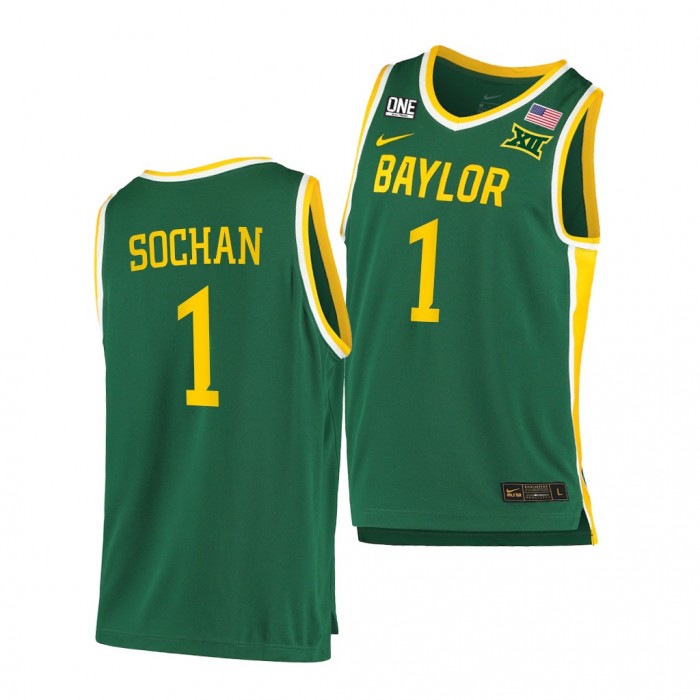 Baylor Bears Jeremy Sochan #1 Green Replica Jersey 2021-22 College Basketball