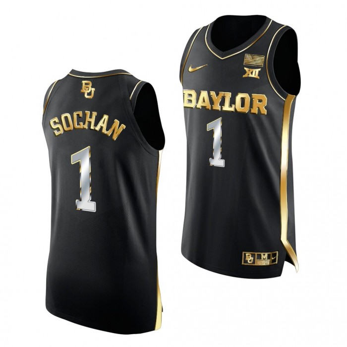 Jeremy Sochan #1 Baylor Bears 2021-22 Golden Edition Authentic Basketball Black Jersey