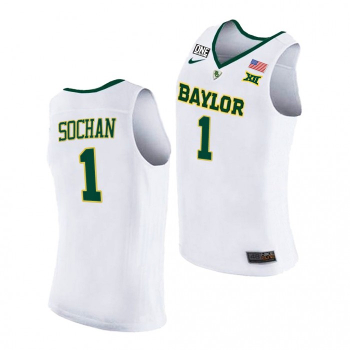 Jeremy Sochan #1 Baylor Bears 2021-22 College Basketball Replica White Jersey